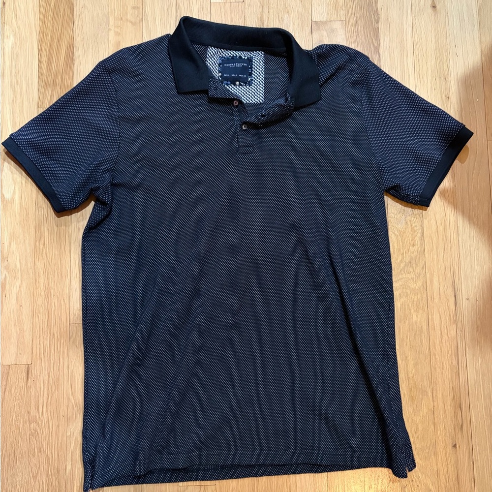 Denim & Flower Dark Blue Polo Shirt
